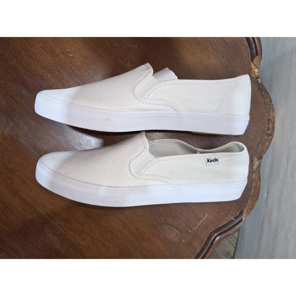 Keds Champion Womens 10 White Canvas Slip On Sneakers Casual Shoes NWOB